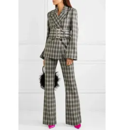 16arlington Jaclyn Belted Blazer Checked Size UK 12 for rent on The Volte - image 1
