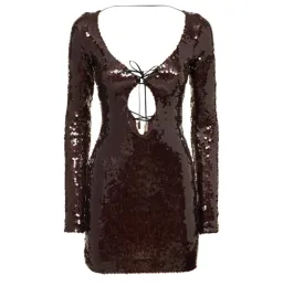 16arlington Solarium Mini Dress  Brown Size UK 10 for rent on The Volte - image 4