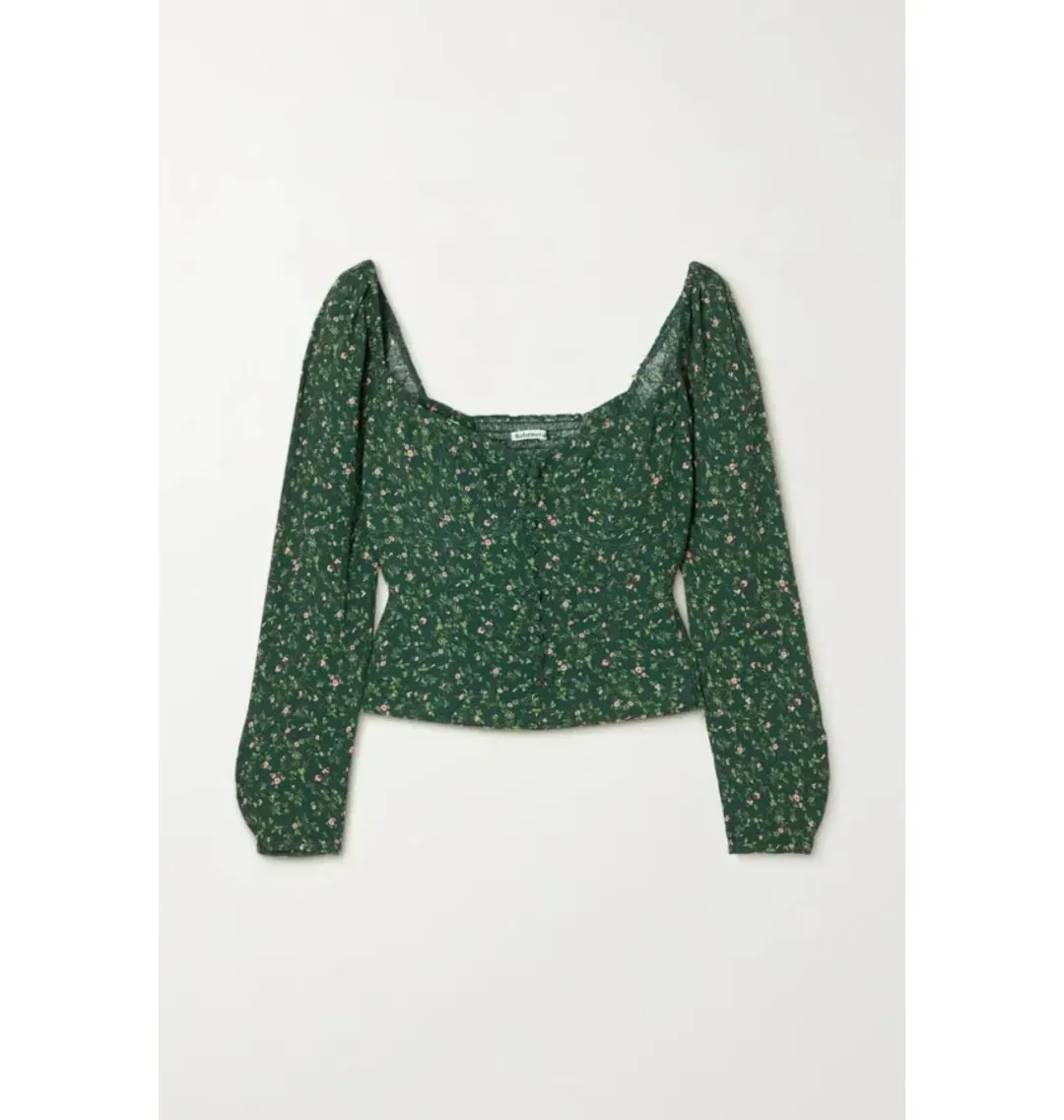 Reformation Clio Top Green Size UK 12 for rent on The Volte - main image