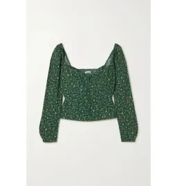Reformation Clio Top Green Size UK 12 for rent on The Volte - image 3