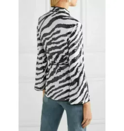 Rixo Zebra Blossom Sequin Top Print Size UK 10 for rent on The Volte - image 3