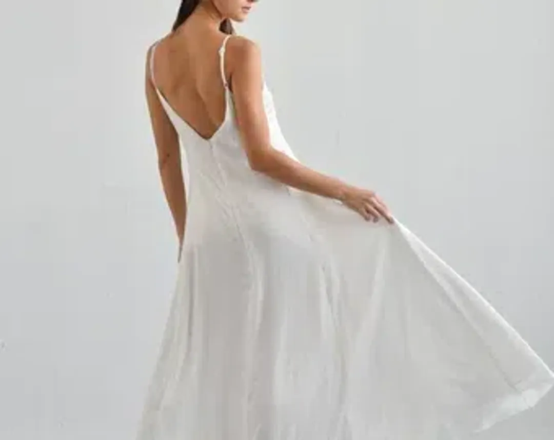 Reformation Abene Maxi Dress White Size UK 10 for rent on The Volte - main image