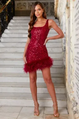 Nadine Merabi Evie Mini Dress Red Size 10 for rent on The Volte - image 2