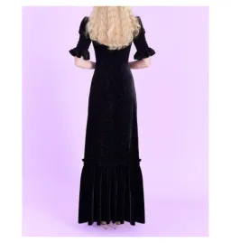 The Vampire’s Wife Night Flight Velvet Glitter Gown Black Size UK 10 for rent on The Volte - image 2