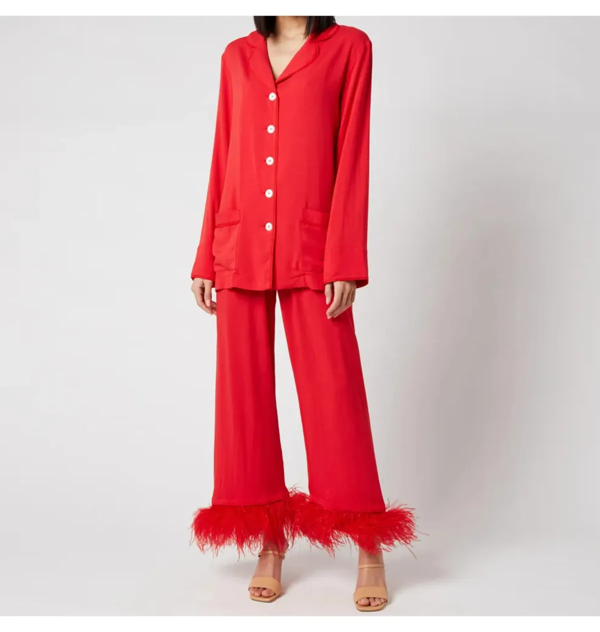 Sleeper Feather Pyjama Party Set Red Size UK 10 for rent on The Volte - main image