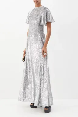 The Vampire's Wife Midnight Tremors Metallic Gown Silver Size UK 10 for rent on The Volte - image 4