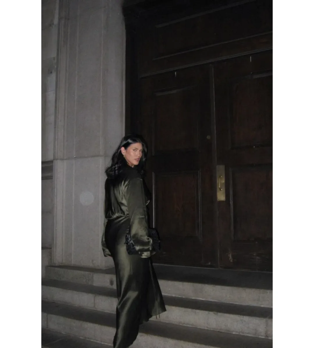 Christopher Esber Triquetra Silk Cut Out Maxi Dress Green Size 12 for rent on The Volte - main image