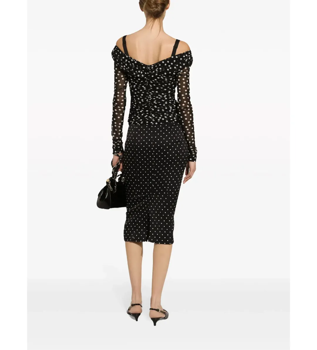 Dolce & Gabanna Polka Dot Pencil Skirt Size 42 / UK 10 for rent on The Volte - main image