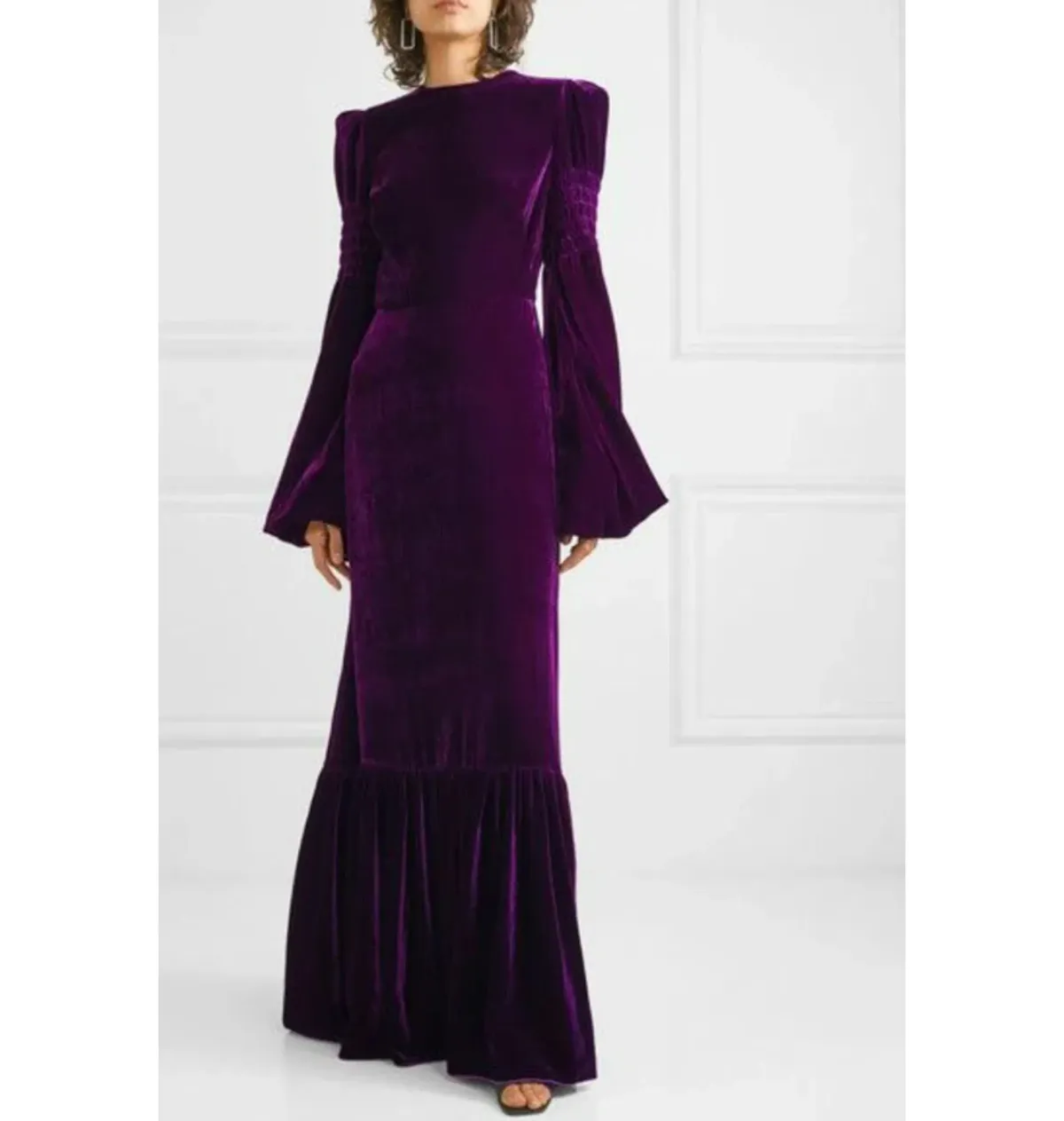 The Vampire’s Wife Amethyst Velvet Gown Deep Plum Size UK 12 for rent on The Volte - main image