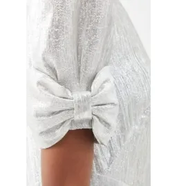 The Vampire’s Wife American Chevron Lame Gown Silver Size UK 10 for rent on The Volte - image 2