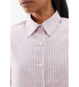 Frankie Shop Lui Striped Shirt and Shorts Pink Twill Size L/UK 12 for rent on The Volte - image 2