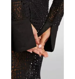 Sir The Label Rayure Crochet Dress Black Size UK 10 for rent on The Volte - image 3