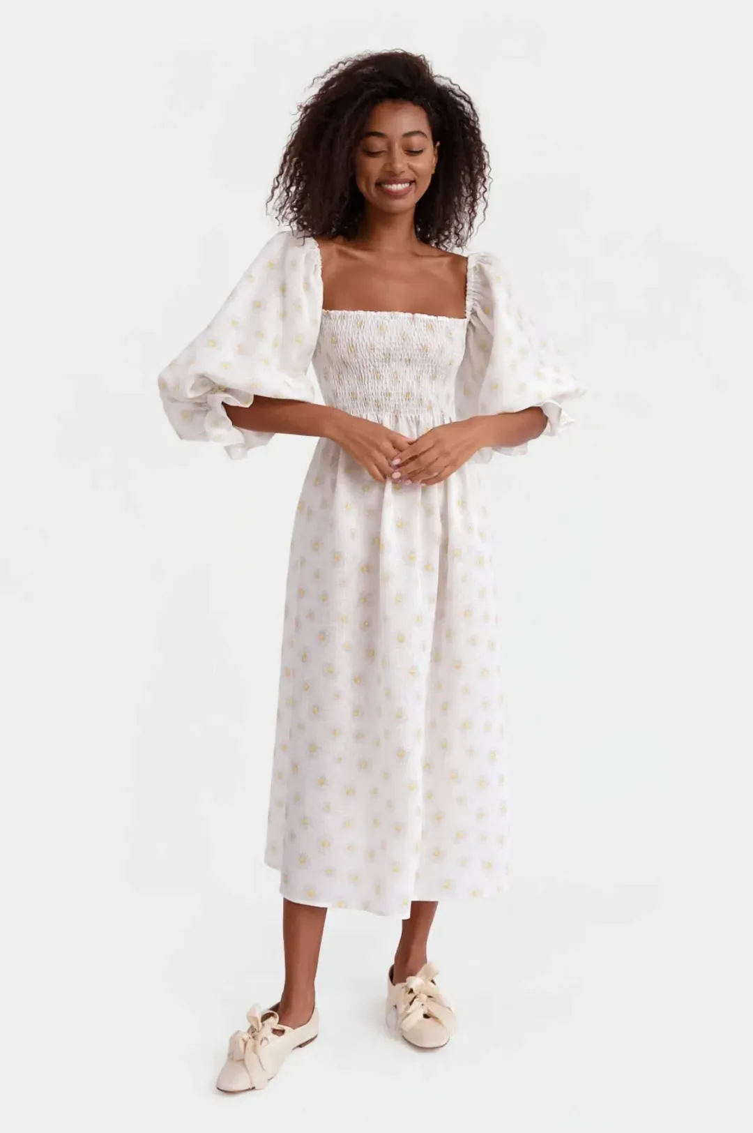 Sleeper Atlanta Daisy Midi Dress Floral Size S / UK 8 for rent on The Volte - main image