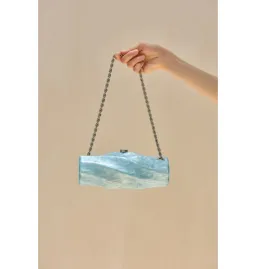 Cult Gaia Juliet Acrylic Bag Blue for rent on The Volte - image 1