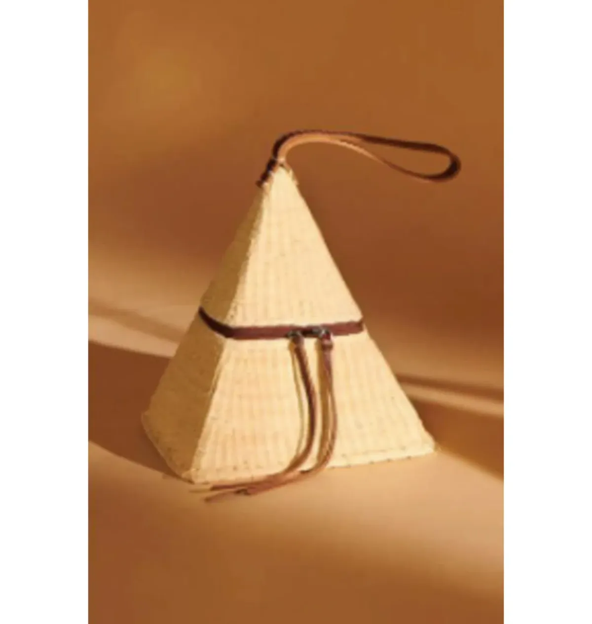 Nannacay Noor Pyramid Woven Bag Camel  for rent on The Volte - main image