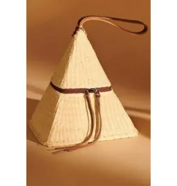 Nannacay Noor Pyramid Woven Bag Camel  for rent on The Volte - image 2