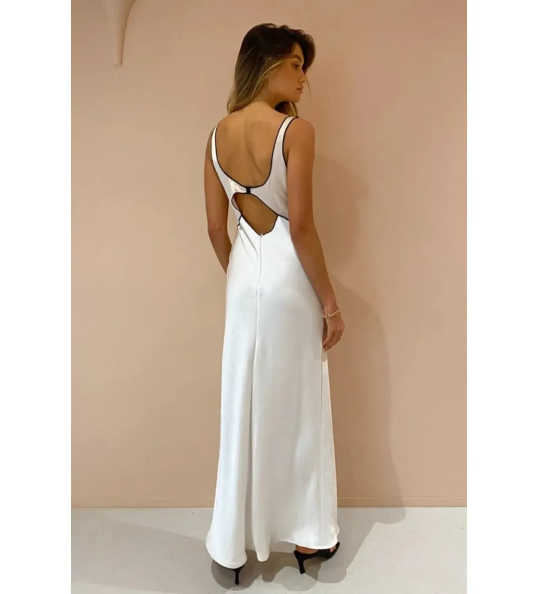 Bec & Bridge Sandy Maxi Dress Ivory Size 12 for rent on The Volte - main image