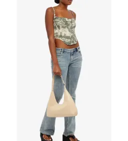 Miaou Venus Silk Corset Top Moss Size L/UK 12 for rent on The Volte - image 2