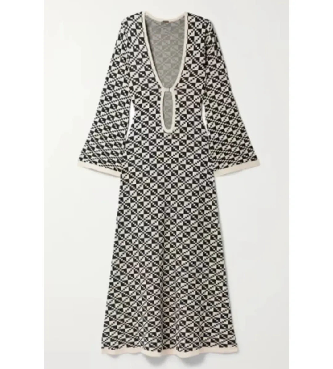 Dodo Bar Or Black Lori Cut Out Knit Maxi Print Size 12 for rent on The Volte - main image