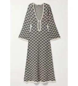 Dodo Bar Or Black Lori Cut Out Knit Maxi Print Size 12 for rent on The Volte - image 4