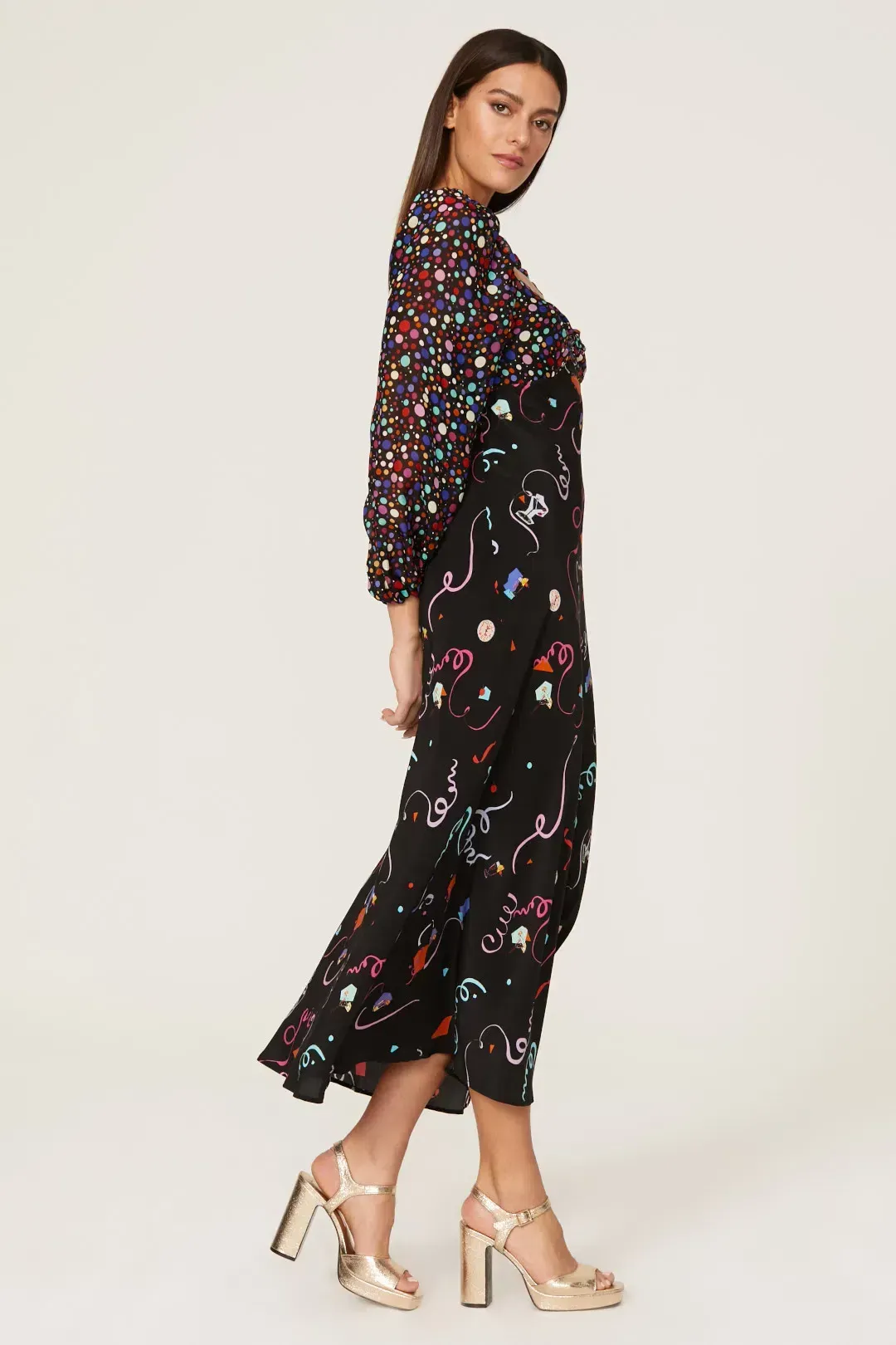 Rixo Gio - Happy Hour Confetti Mix Mini Dress Size UK 10 for rent on The Volte - main image