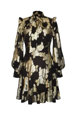 Queens of Archive Grace Mini Dress Black Multi Size UK 10 for rent on The Volte - image 3