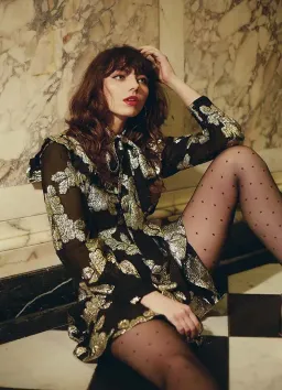 Queens of Archive Grace Mini Dress Black Multi Size UK 10 for rent on The Volte - image 2