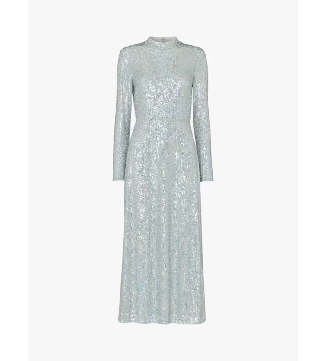 Whistles Silver Sequin Column Dress Silver Size UK 10 for rent on The Volte - main image