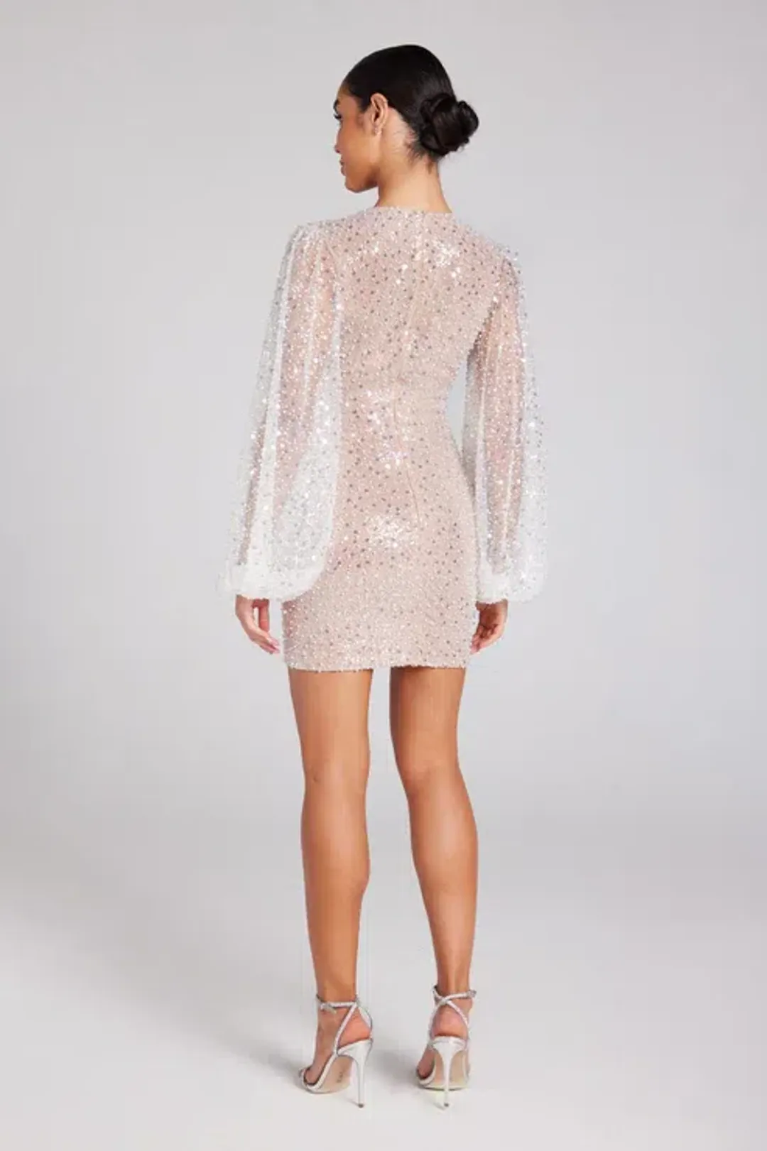 Nadine Merabi Maya Mini Dress White Size UK 14 for rent on The Volte - main image