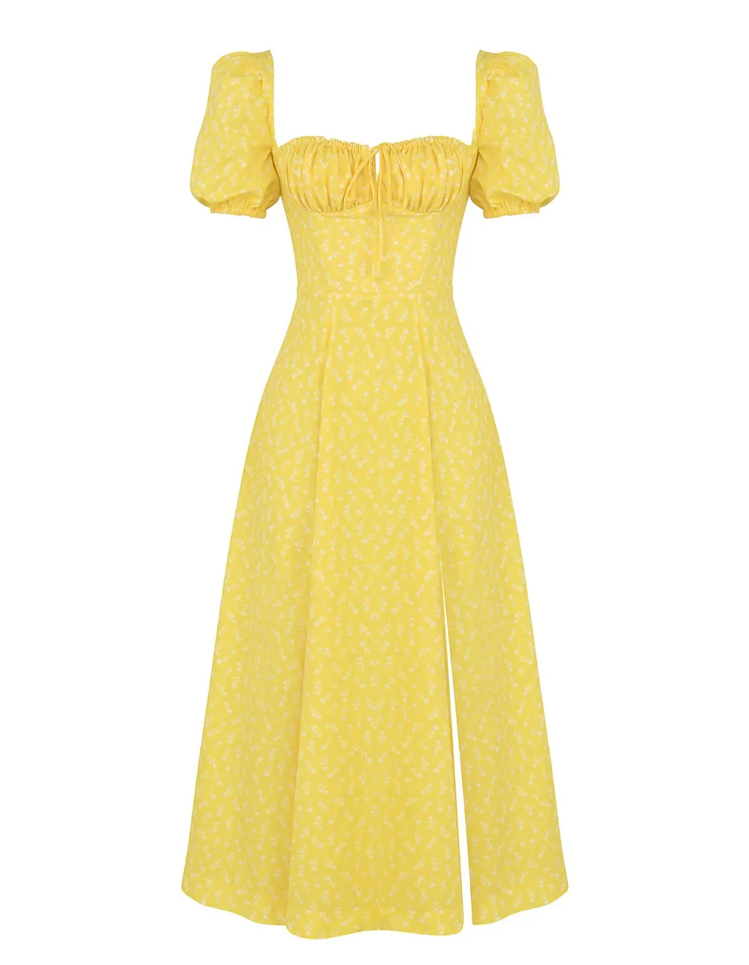 House of CB Tallulah Yellow Midi Dress Size UK 10 for rent on The Volte - main image
