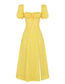 House of CB Tallulah Yellow Midi Dress Size UK 10 for rent on The Volte - image 4