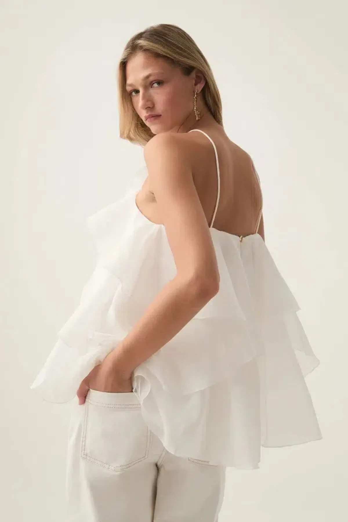 Aje Pandorea Top White Size UK 8 - Image 2