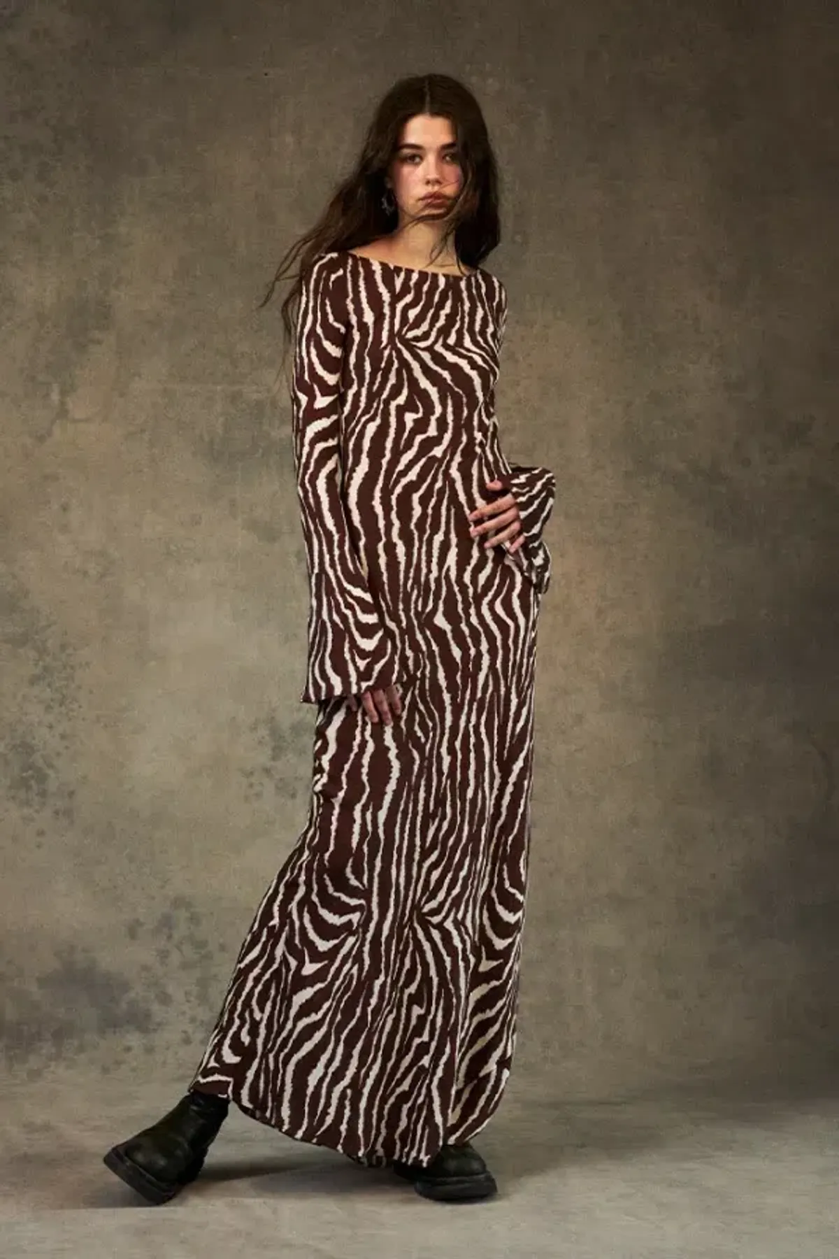 Realisation Par Gia Zebra Maxi Dress Size 12 for rent on The Volte - main image