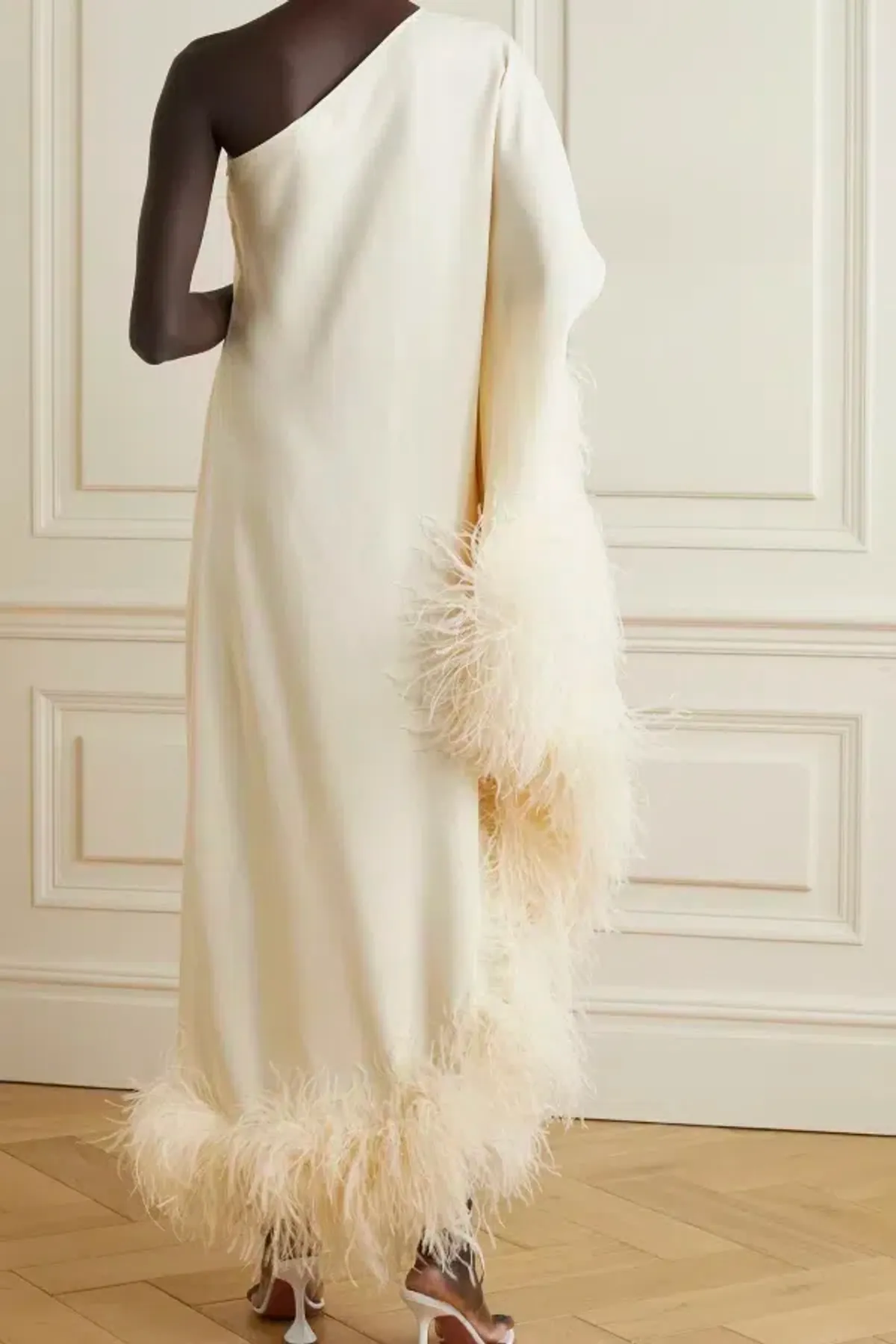 Taller Marmo Ubud Ivory Feather Gown Ivory Size UK 12 - Image 2