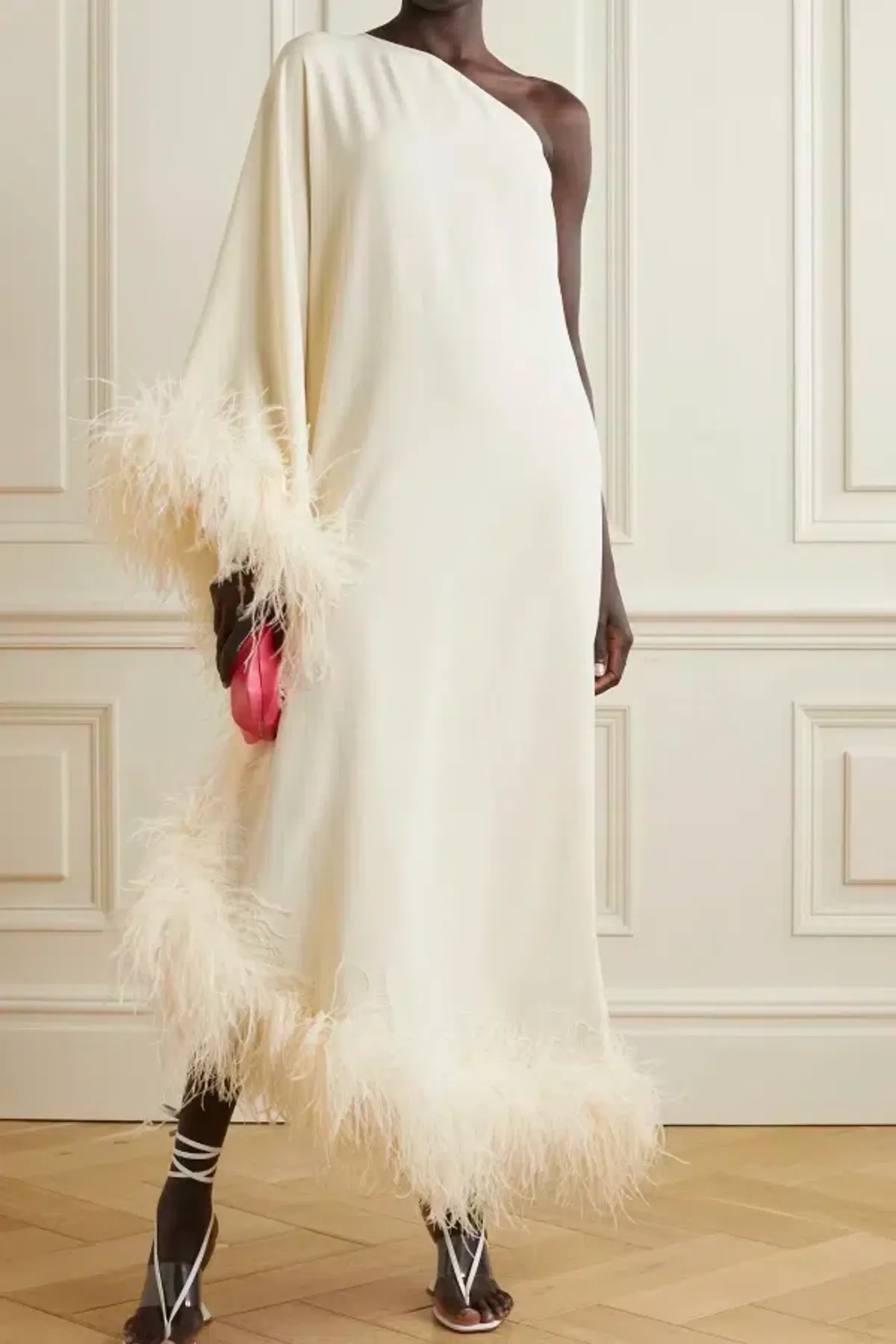 Taller Marmo Ubud Ivory Feather Gown Ivory Size UK 12 - Image 1