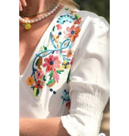 Rixo Carmen Embroidered Midi Dress Floral Size UK 12 for rent on The Volte - image 3