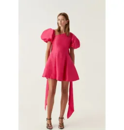 Aje Rista Mini Dress Bougainvillea Red Size UK 12 for rent on The Volte - image 1