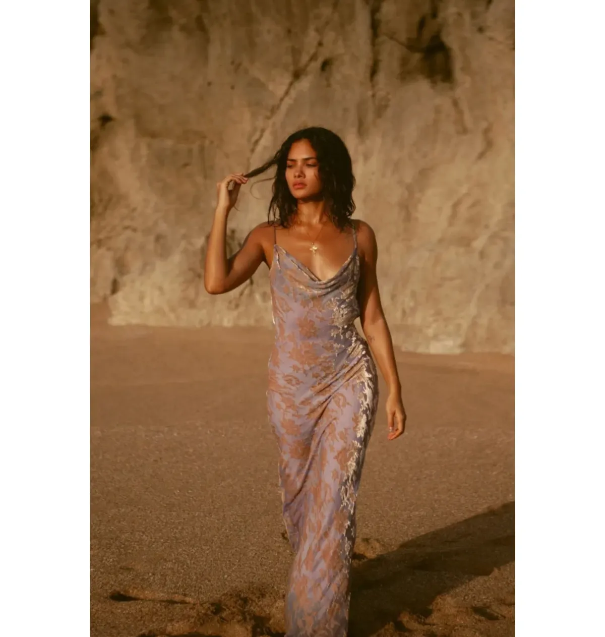 Rat & Boa Athena Maxi Dress in Purple Size UK 12 - Image 4