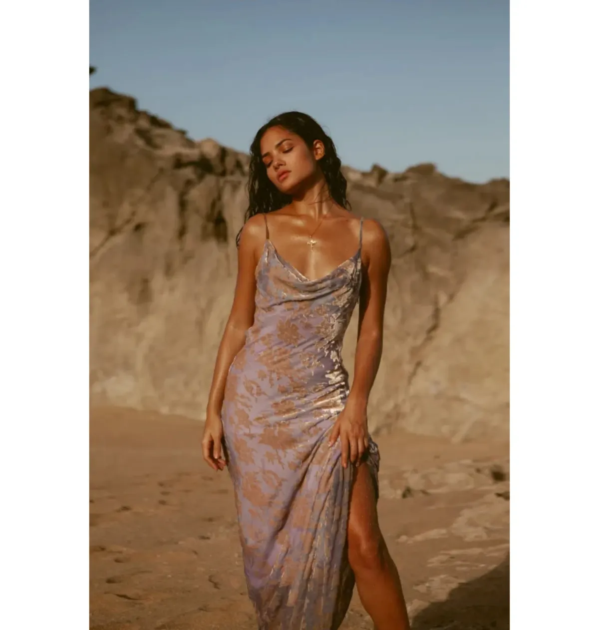 Rat & Boa Athena Maxi Dress in Purple Size UK 12 - Image 3