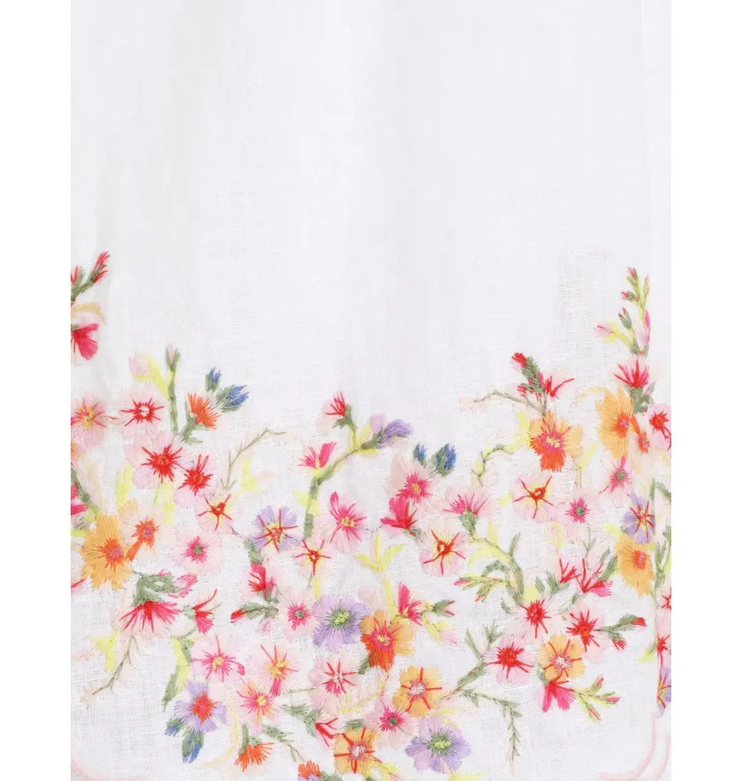 Zimmermann Mae Floral Embroidered Midi Dress White Floral Size 1 / UK 10 for rent on The Volte - main image