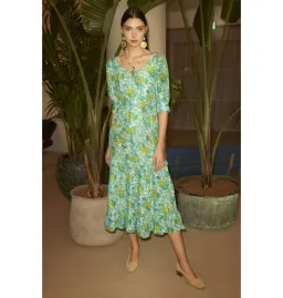 Rixo Kiara Dress Floral Size UK 12 for rent on The Volte - image 1