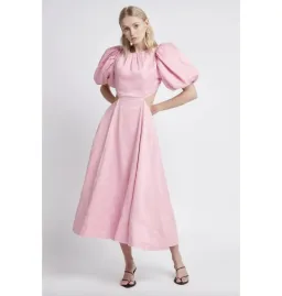 Aje Serendipity Open Back Dress Pink Size UK 12 for rent on The Volte - image 1