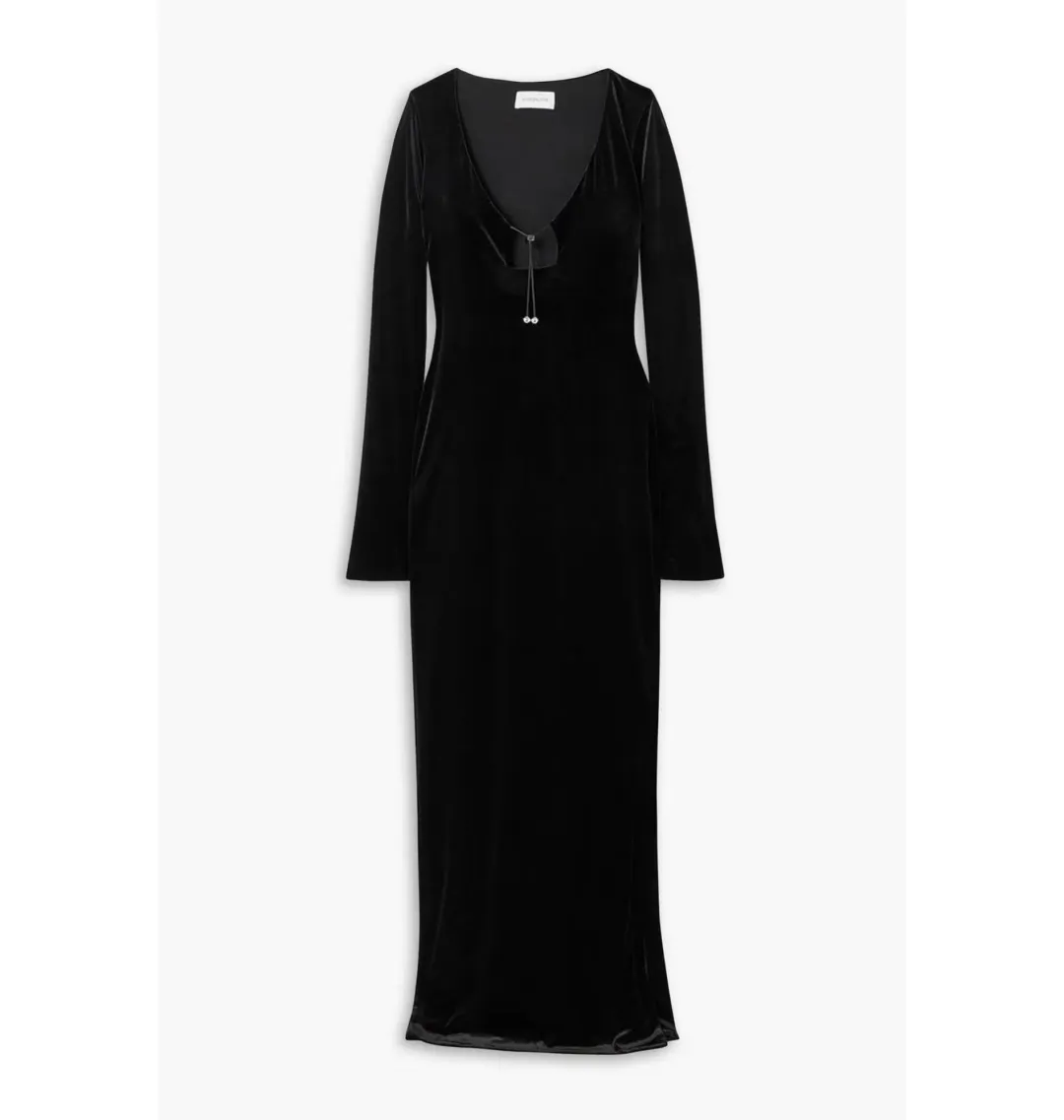 16Arlington Solaria Velvet Gown Black Size UK 10 for rent on The Volte - main image