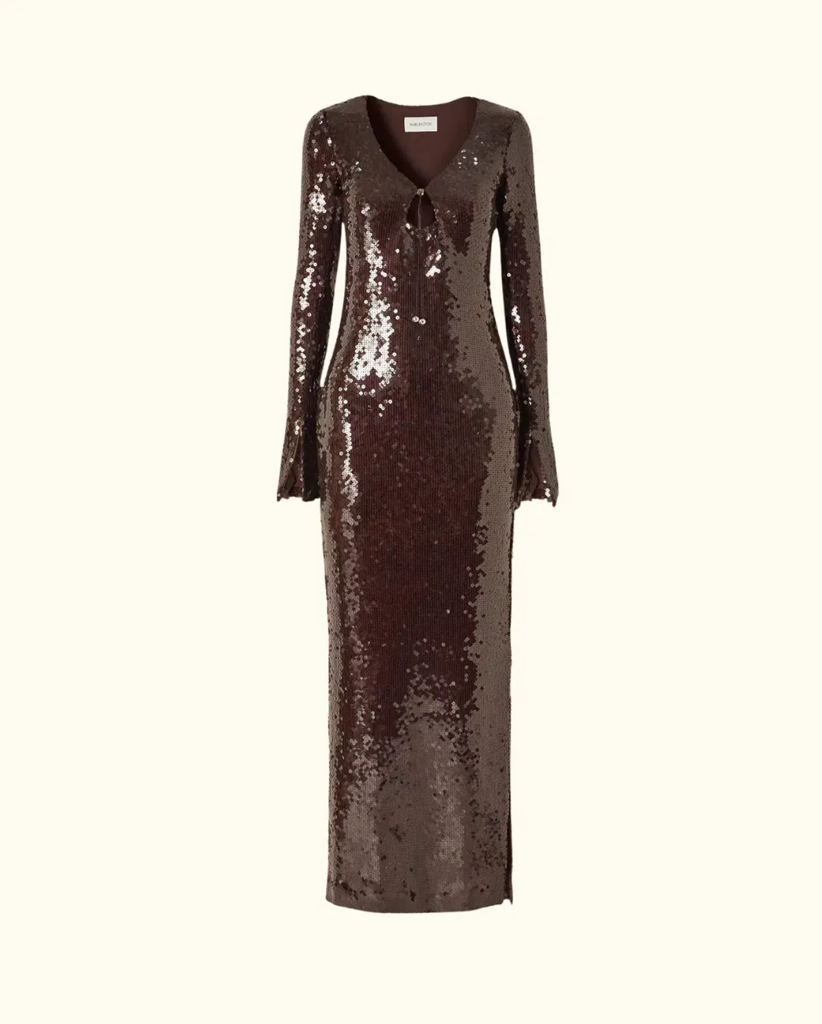 16Arlington Solaria Sequin Dress Chocolate Brown Size 10 - Image 5