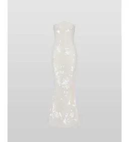 Rat & Boa Emmanuella Dress White Sequin Size M/UK 10 for rent on The Volte - image 4