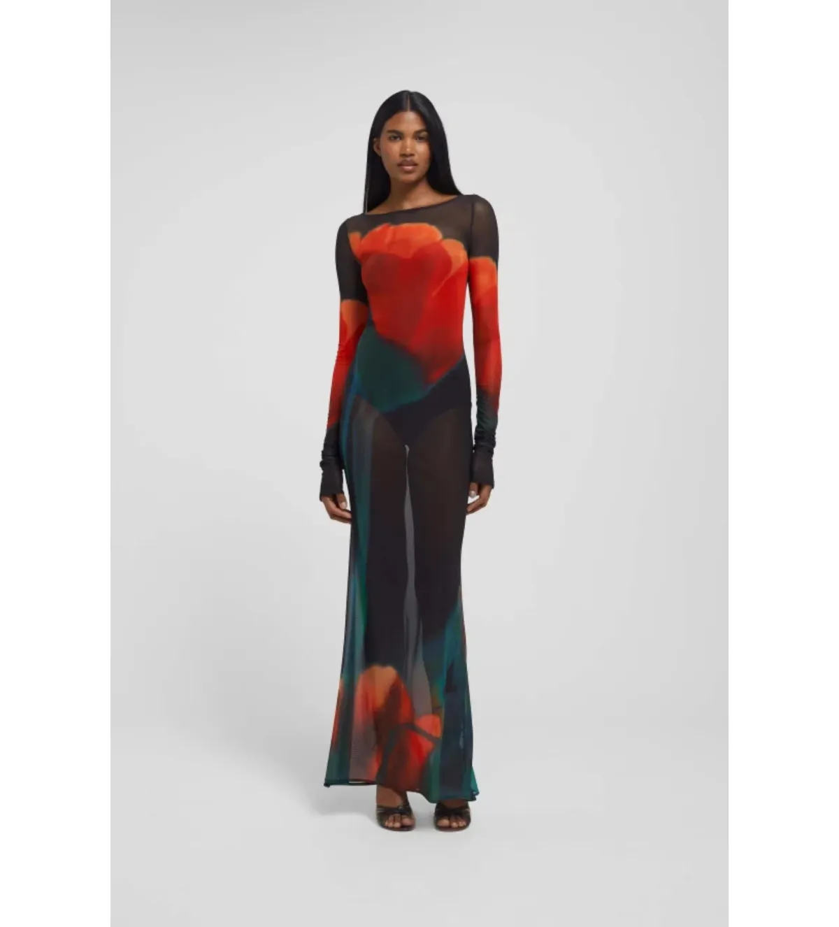 Rat & Boa Juniper Mesh Dress Tulip Print Size 8 for rent on The Volte - main image