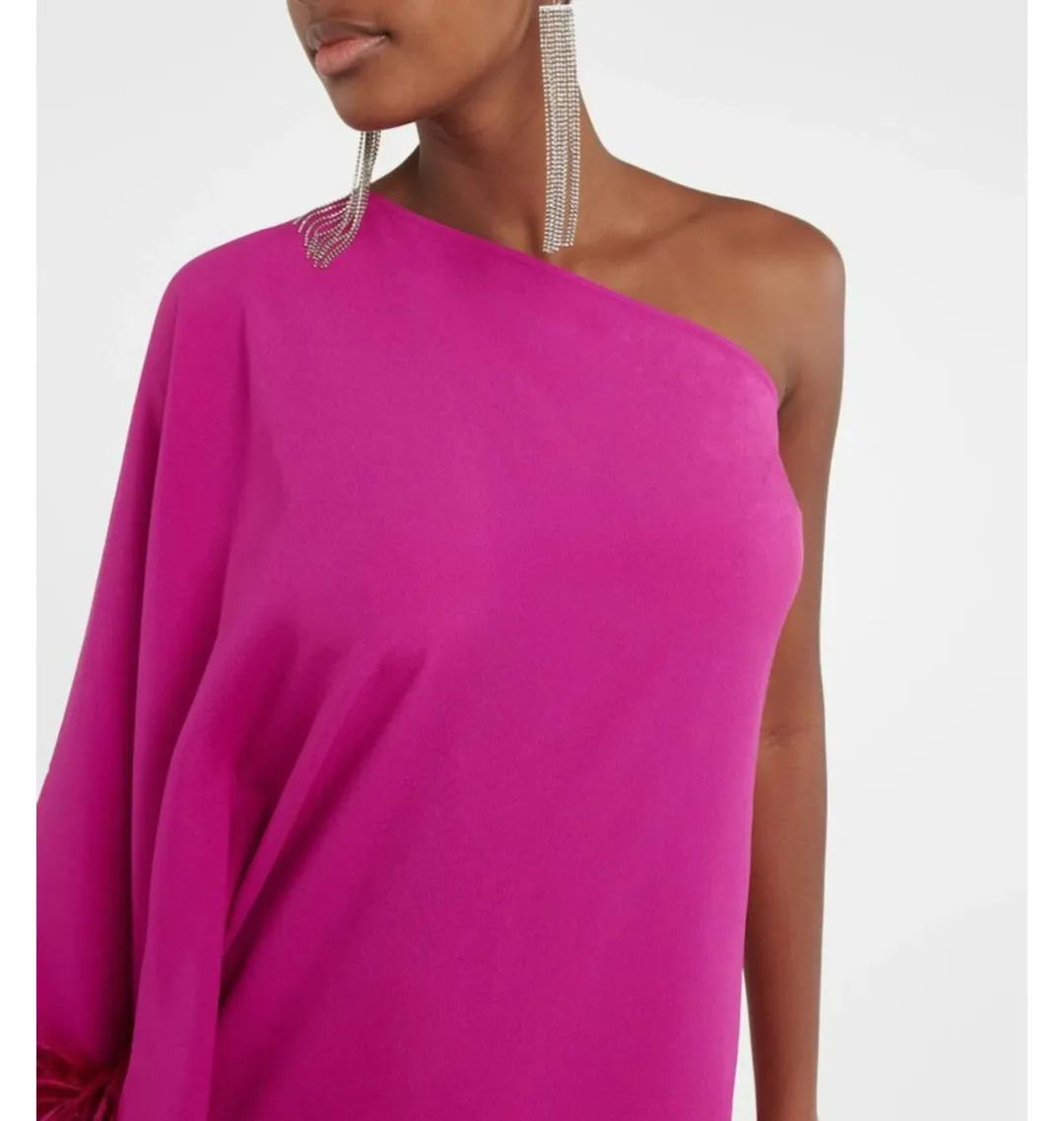 Taller Marmo Piccolo Ubud Feather Mini Dress in Pink Size UK 12 for rent on The Volte - main image