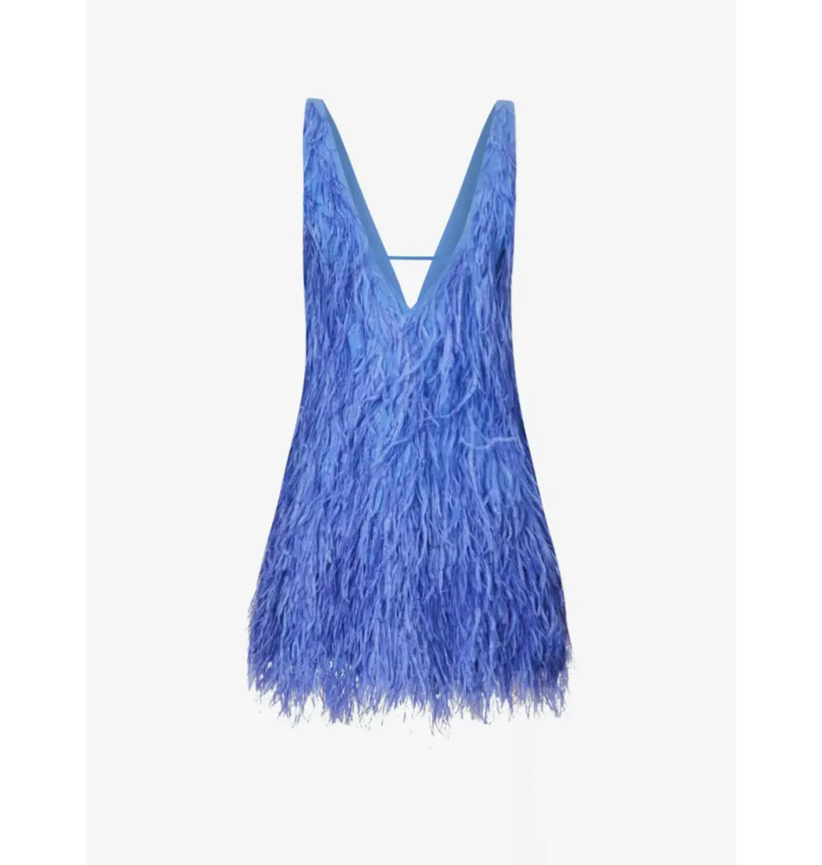 Cult Gaia Ansel Feather Dress Blue Size UK 12 - Image 4