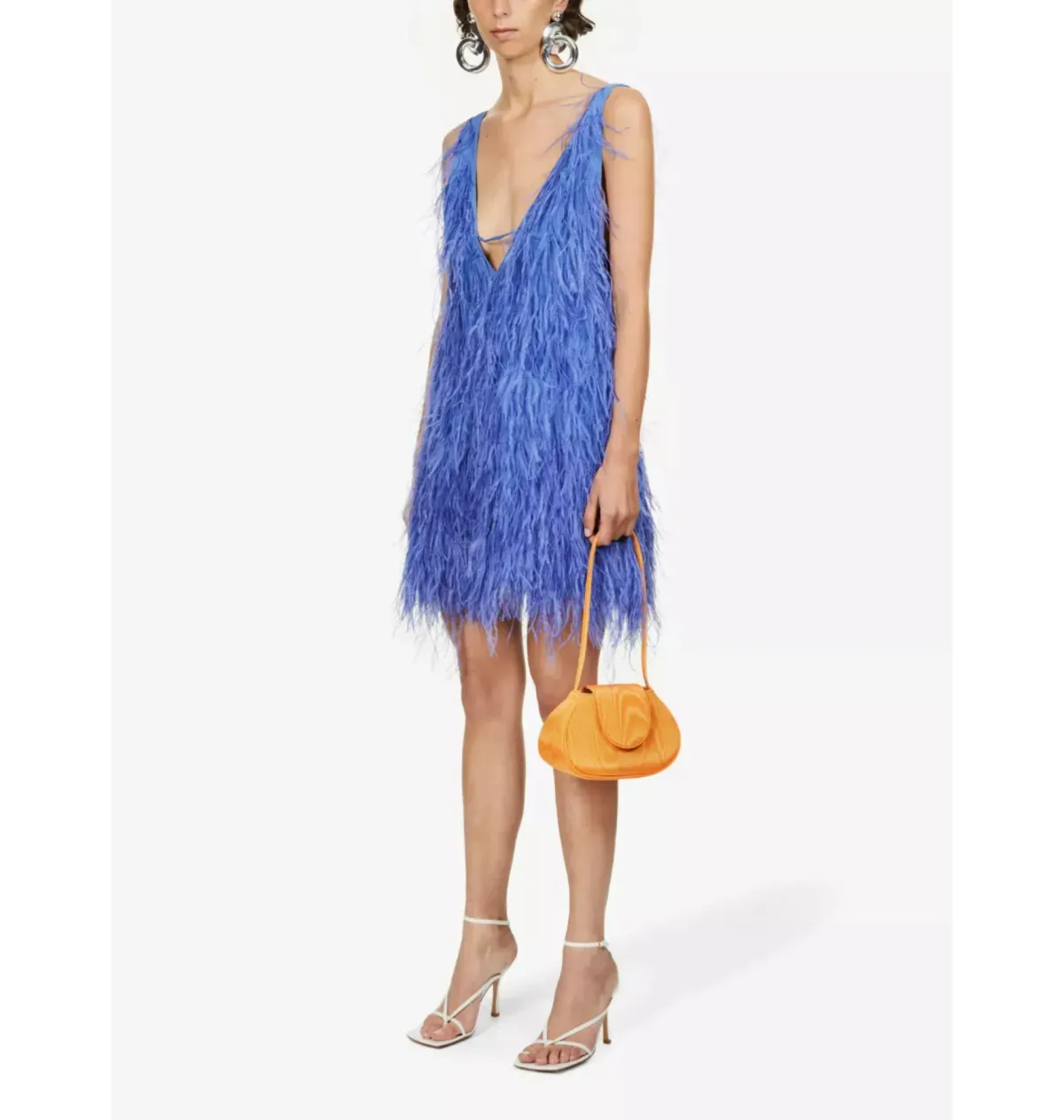 Cult Gaia Ansel Feather Dress Blue Size UK 12 - Image 1