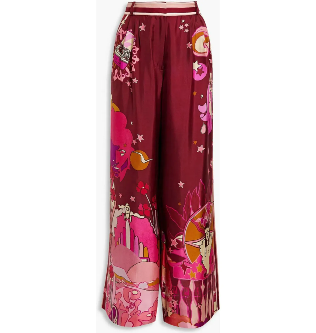 Zimmermann Concert Printed Pants in Plum Collage Size 2 / UK 12 - Image 3